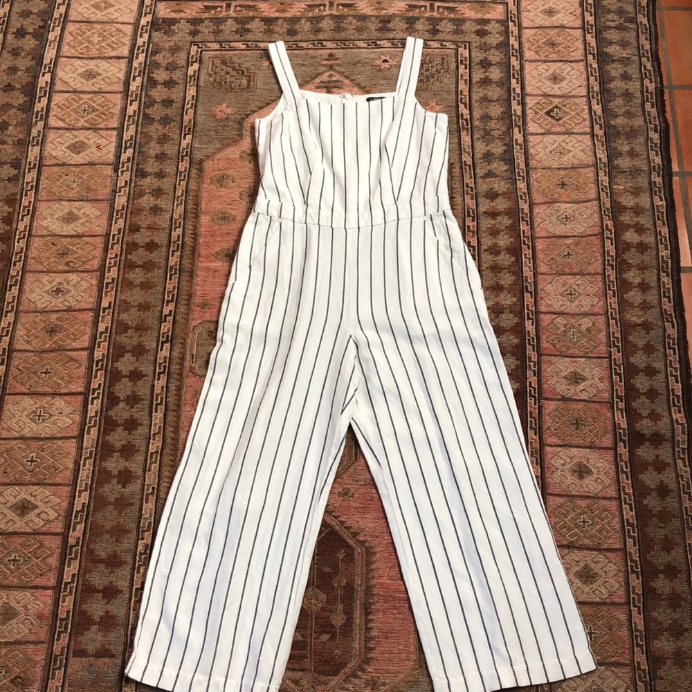 Loft stripe jumpsuit